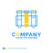 Test, Tube, Science, laboratory, blood Blue Yellow Business Logo