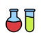 Test Tube vector, Back to school filled design icon