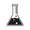 Test tube vector icon. Vector clinically tested, contain no chemical laboratory beaker vial tube label