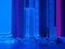 Test tubes in blue light