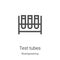 test tubes icon vector from bioengineering collection. Thin line test tubes outline icon vector illustration. Linear symbol for