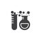Test tubes vector icon