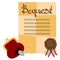 Testament, bequest background. Ancient documents, Wild West, design elements