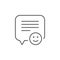 Testimonial comment line outline icon