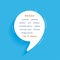 testimonial speech or message background in chat bubble design
