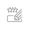 Testimonial writing line outline icon