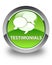 Testimonials (comments icon) glossy green round button