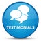 Testimonials (comments icon) special cyan blue round button