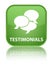 Testimonials (comments icon) special soft green square button