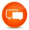 Testimonials icon elegant orange round button