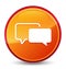 Testimonials icon special glassy orange round button