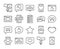 Testimonials icon. Testimonials and Reviews line icons set. Vector illustration.