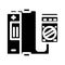 testing battery glyph icon vector illustration