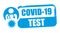 Testing for COVID-19 vector illustration rubber stamp