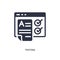testing icon on white background. Simple element illustration from marketing concept