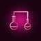 Testing tube neon icon. Elements of Mad science set. Simple icon for websites, web design, mobile app, info graphics