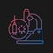 Testing vaccines gradient vector icon for dark theme