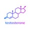 Testosterone chemical formula