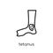 Tetanus icon. Trendy modern flat linear vector Tetanus icon on w