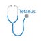 Tetanus text and stethoscope icon