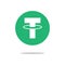 Tether coin cryptocurrency. Vector sign icon. Internet money