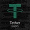 Tether cryptocurrency background