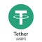 Tether cryptocurrency symbol