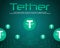 Tether style blockchain background collection