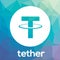 Tether USDT blockchain digital money cryptocurrency vector logo