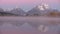 Teton Alpenglow Reflection in Fall