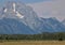 Teton Mount Moran and Pronghorn Antelope