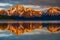 Teton Mountain Range reflection on Jackson Lake