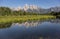 Teton Range Reflected Smooth Water Grand Teton\'s National Park