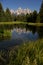 Teton Range Reflected Smooth Water Grand Teton\'s National Park