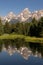 Teton Range Smooth Water Reflecting Grand Teton\'s National Park