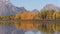 Teton Reflection in Fall Zoom In