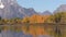 Teton Reflection in Fall Zoom Out