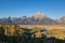 Teton Scenic Landscape Vista in Fall