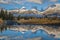 Tetons Reflected in Fall at Sunrise