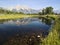 Tetons reflected in Snake River