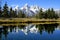 Tetons Reflection in River