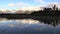 Tetons at Sunrise in Fall Reflection