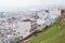 TETOUAN, MOROCCO - MAY 23, 2017: View of the colorful old buildings of Tetouan Medina quarter in Northern Morocco. The medina of