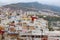 TETOUAN, MOROCCO - MAY 23, 2017: View of the colorful old buildings of Tetouan Medina quarter in Northern Morocco. The medina of