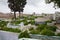 TETOUAN, MOROCCO - MAY 24, 2017: Old graves in the Sidi Al-Mandri Muslim cemetery in Tetouan