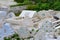 TETOUAN, MOROCCO - MAY 24, 2017: Old graves in the Sidi Al-Mandri Muslim cemetery in Tetouan