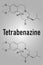 Tetrabenazine hyperkinetic disorder drug molecule. Skeletal formula.