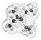 Tetraethyllead gasoline octane booster molecule. Neurotoxic organolead compound.