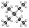 Tetraethyllead gasoline octane booster molecule. Neurotoxic organolead compound.