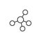 Tetrahedral molecular geometry line icon